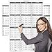 Wall Calendar Laminated, 24 x 36 inches, 2-Sided Reversible Vertical/Horizontal, Mounting Tape Included (White)… (2018-2019)