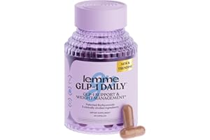Lemme GLP-1 Daily, Clinically Studied Ingredients to Reduce Hunger & Cravings, Promote GLP-1 Production, Support Fat Loss and Weight Management, 1 Month Supply (60 Capsules)
