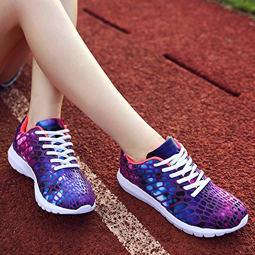 Mysky Fashion Unisex Women Men Leisure Camouflage Comfortable Cross Tie Mesh Running Sport Shoes Sneakers