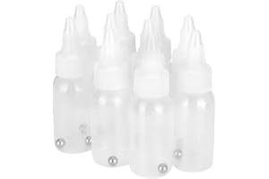 Airbrush Paint Bottles Jars Plastic Containers for 8 0z of Acrylic Storage Mixing with Ball Jar Bottle Mixer Resealable Empty