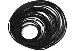 SHINEKOO 120PCS Mix Size 26-120mm Square Cassette Tape Machine Belt Assorted Common Belt for Recorder Walkman Repeater CD-ROM DVD Drive