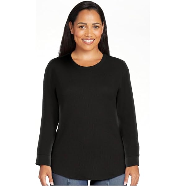 Time and Tru Women's Long Sleeve Thermal Top (US, Alpha, Small