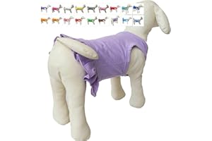 LOVELONGLONG Pet Clothes Small Dog Clothing Blank Color Sport Dress T-Shirts Tee Dresses Tanks Top for Small Size Female Dogs Summer Spring Pet Costumes 100% Cotton (XL, Violet)