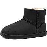 Zizor Women's Cozy Short Bootie Slippers, Winter Warm Hard Bottom House Shoes with Fuzzy Lining