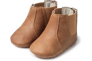 Meckior Baby Girls Cowboy Tassel Boots Side Zipper Moccasins Soft Bottom Non-Slip Toddler Shoe