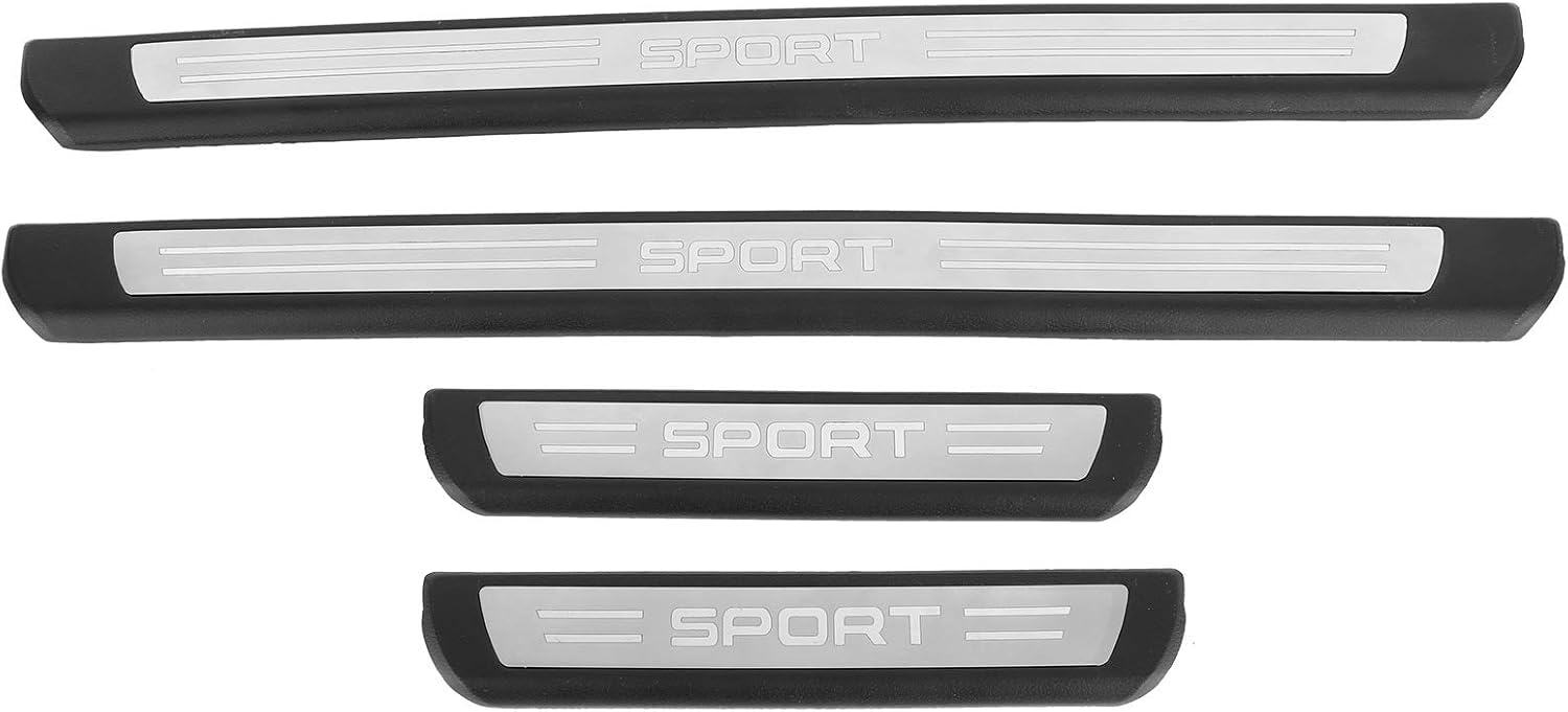 Protector de placa de desgaste de umbral de puerta exterior de 4 piezas