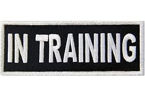 Service Dog In Training Vests/Harnesses Patch Embroidered Badge Fastener Hook & Loop Emblem
