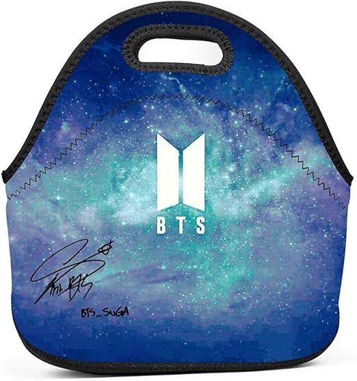 Lunch Tote Bag,BTS Bangtan Boys Army Custom Lunch Bag Unisex Student