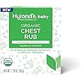 Hyland's Baby Organic Chest Rub, Soothe & Comfort, with Organic Lavender, Peppermint, & Chamomile Flower Oil, Safe & Gentle, Dermatologist Tested, 1.76 Oz, Infant