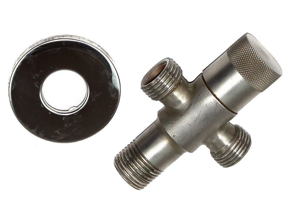 Soytich VENTIL022 3 Angle Valve with 3 x 1/2 Inch External Thread and Stainless Steel Handle (Angle Valve)