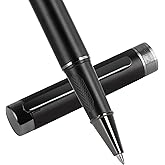 Zalantan Stunning luxury pen fancy pens nice pens for men pure copper heavy feel Office Executive Pen Professional Smooth Writing Pens for journaling with Gift Case and 2 Refills (Black)