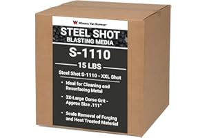 WINONA VAN NORMAN Steel Shot S-1110 - Blasting Media - XX-Large Shot Size - No. 6 Equivalent (15lbs)