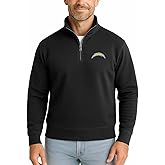 Team Fan Apparel NFL Adult Unisex Team Logo Quarter Zip Pullover Sweatshirt, Mid-Weight Officially Licensed Fleece Apparel