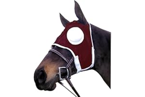 Intrepid International Horse Mask Full Cup Blinker Hood - Adjustable Polyester Training Mask for Racing, Eye Injuries, Reduce Distractions - One Size Blinders