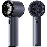 JISULIFE Portable Handheld Fan,Speed(1-100) Adjustable Turbo Mini and 3600mAh Battery Rechargeable Personal Fan,Digital Display,Gifts for Women Men Travel/Camping/Outdoor-Blue