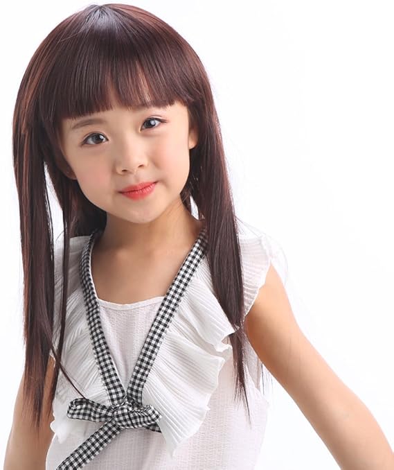 Amazon Iozo 子供用 ウィッグ フルウィッグ かつら Wig セミロング ストレート 涼しく 違和感がない 記念写真 発表会 Jfertong 025 ファッション小物 通販