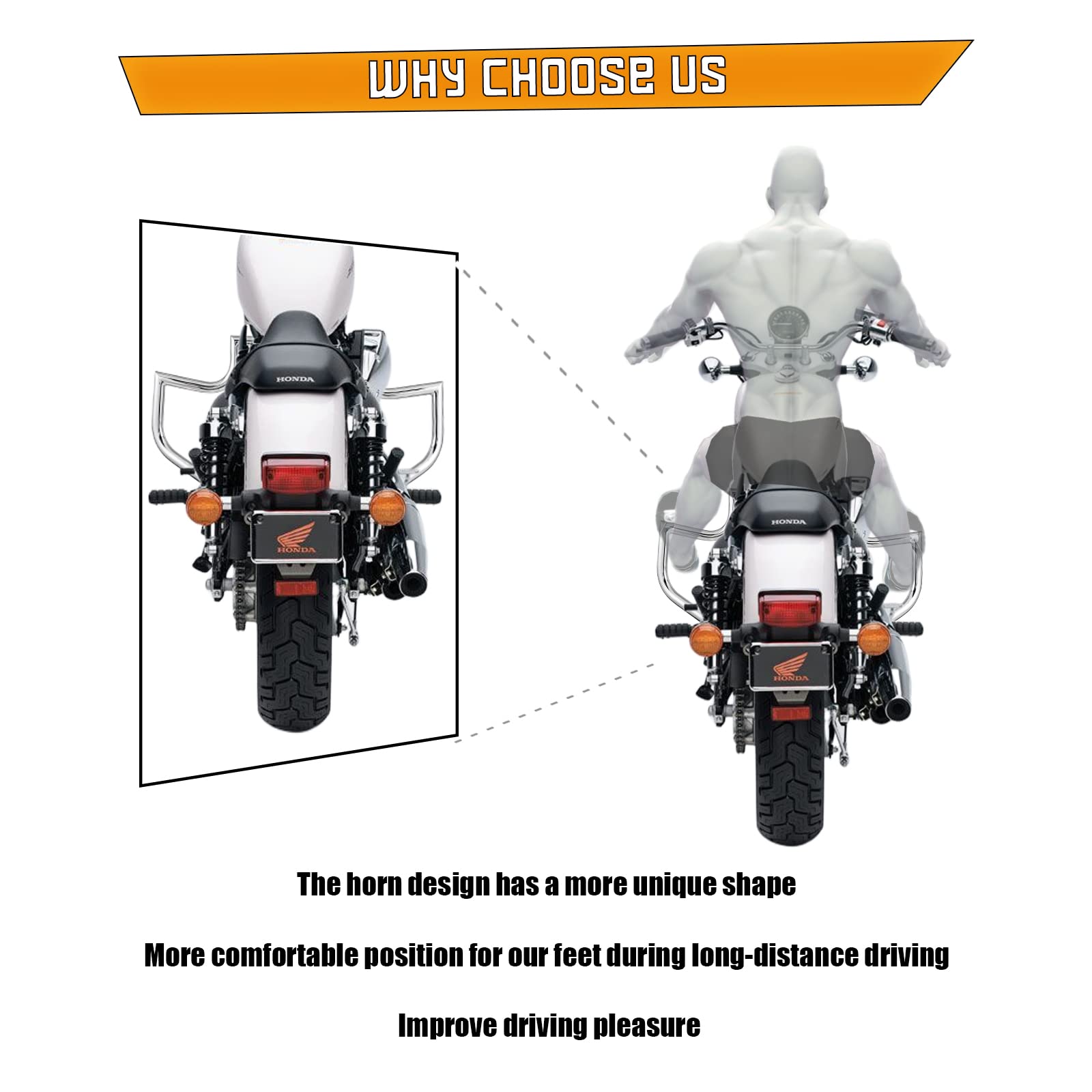 Mustache Engine Guard Highway Crash Bar For Harley Touring Road King - View #12