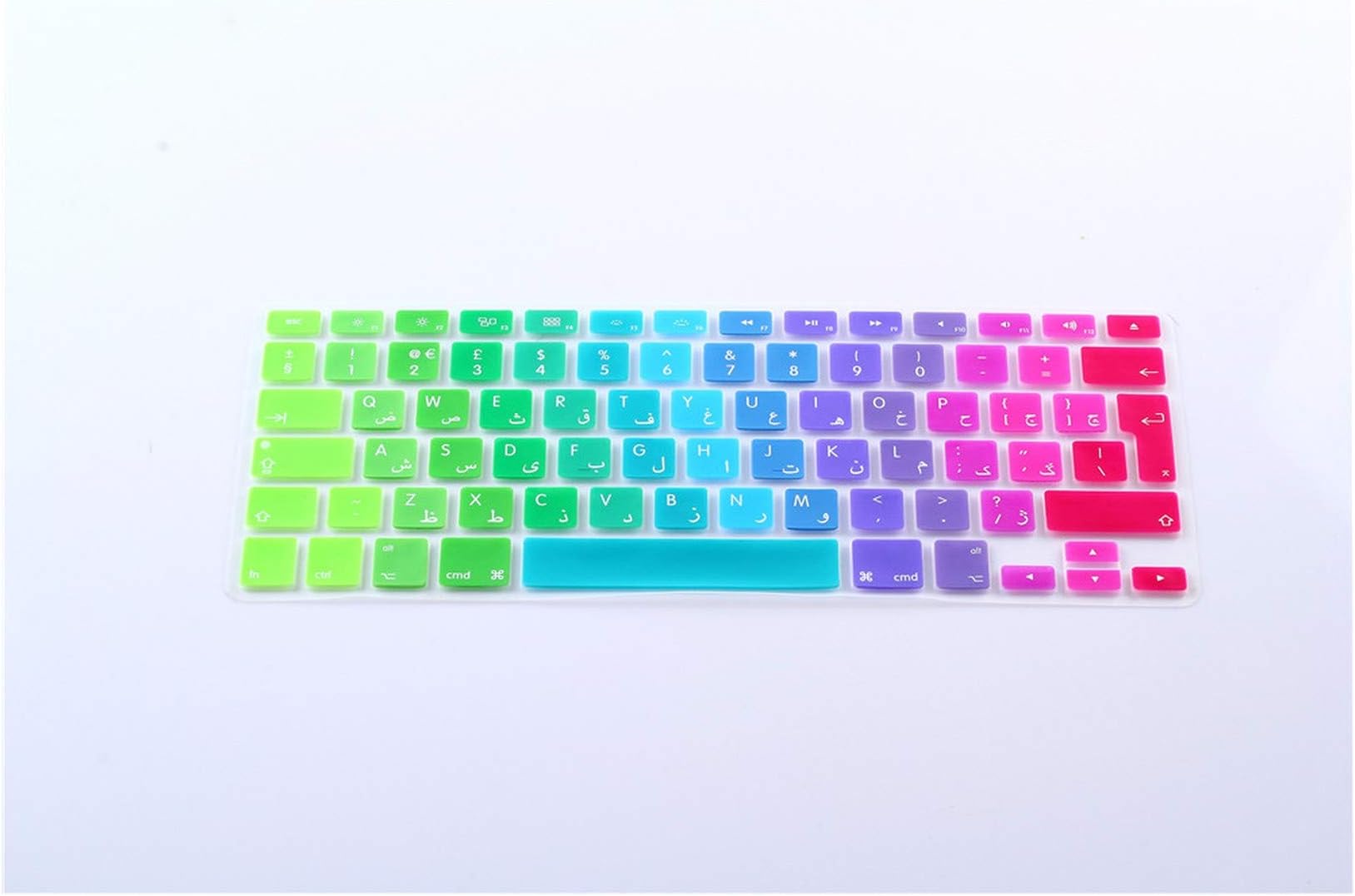 for MacBook Pro Air 13 15 17 Unibody Arabic Letter UK EU Silicone Keyboard Cover Skin Sticker Film for Mac Book Retina 13,Multi