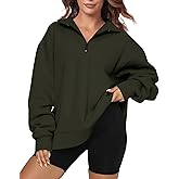 Oversized Sweatshirt for Womens Half Zip Pullover Top Casual Long Sleeve Fleece Sweatshirt