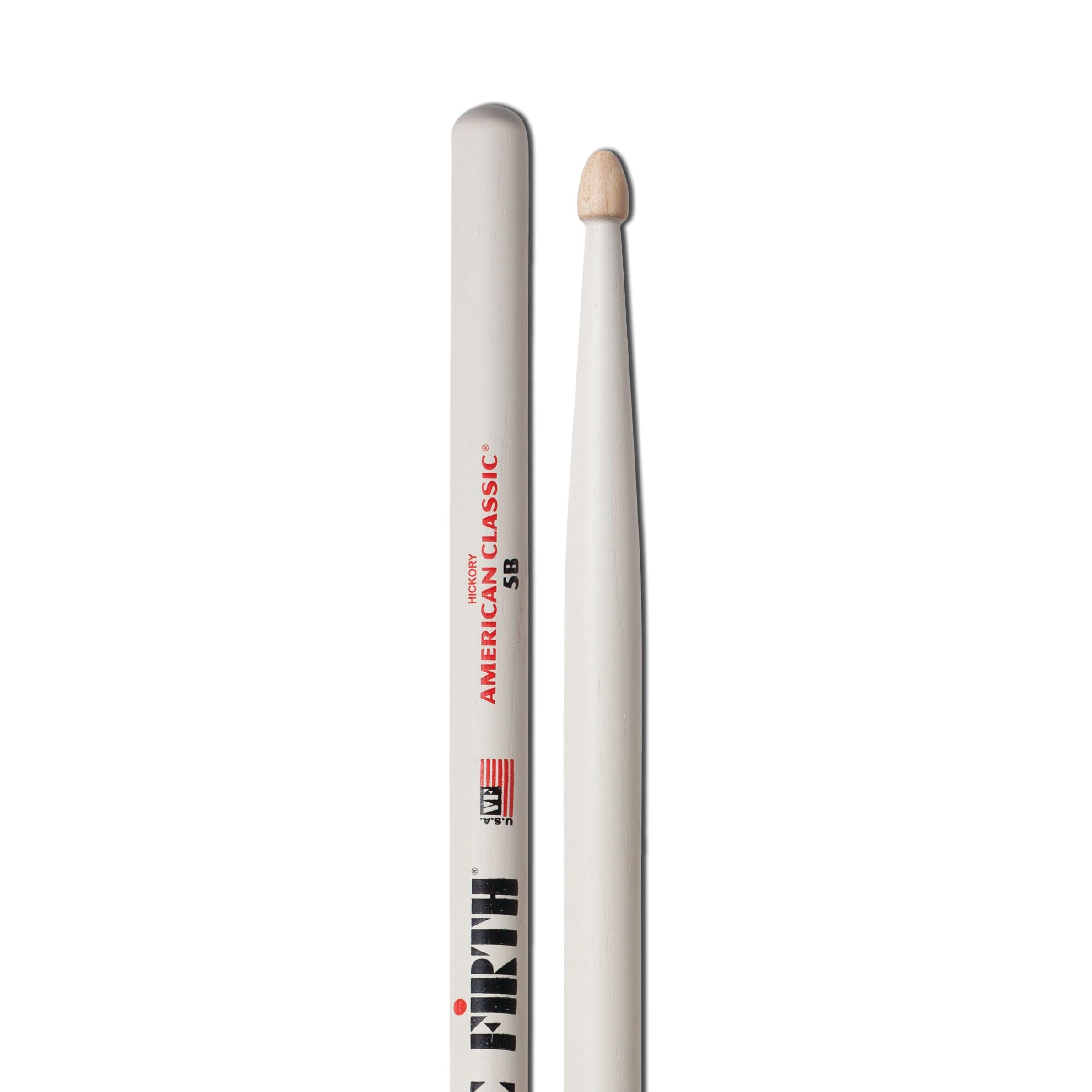 Vic FIrth - American Classic® Drumsticks 5BW - American Hickory - Wood Tip - White