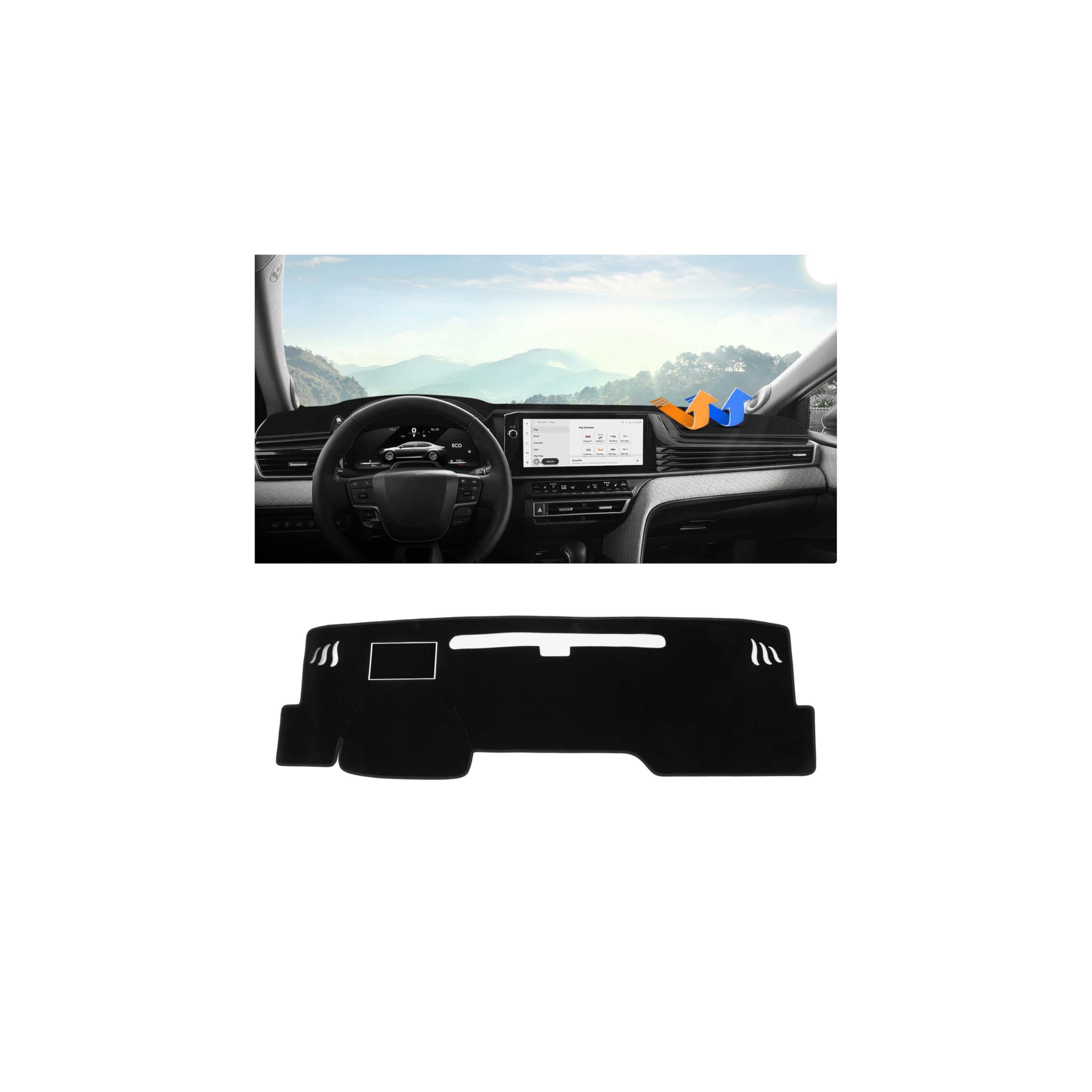 Photo 1 of Autorder Dashboard Cover Mat for Toyota Camry 2025 2026 Accessories Dash Cover Upgrade Velvet Dash Mat Sunshade Glare UV Rays Protector(Without HUD)