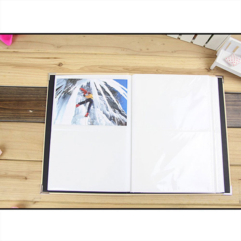 Inserted Page Photo Album- Owmoon Picture Holders Which Have 120 Pockets for up to 4x6” Photos, Instax Picture, Name-card , Memo Ticket Holder .Collecting Book With a Message Box ,For youth