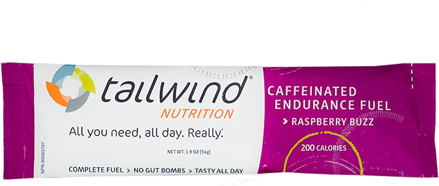 Tailwind Nutrition Endurance Fuel 12 Stick Packs Raspberry Buzz - Caffeinated, 12 Count (Pack of 1)
