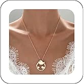 Andelaisi Boho Bird Pearl Choker Necklace Vintage Bird Circle Pendant Necklace Gold Pearl Bird Necklace Minimalist Bird Chain Necklace Jewelry for Women