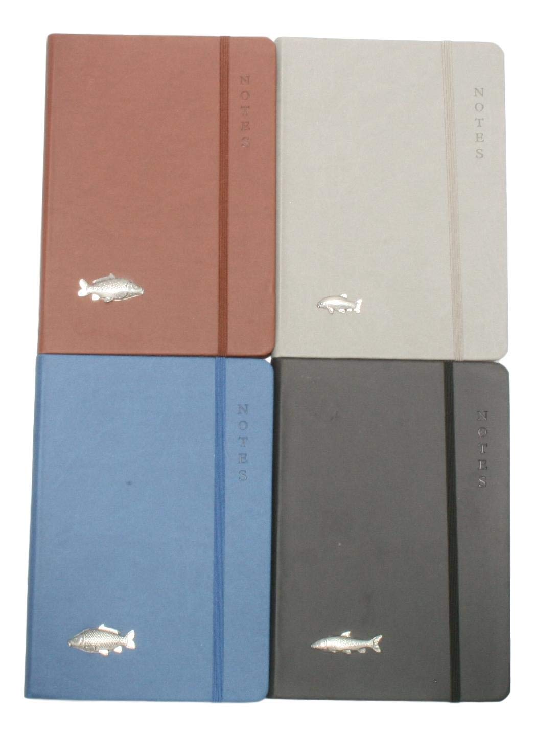 Game Fishing Set of 4 Notebooks A5 Sized Multicoloured Notepads Gift Optional Personalisation