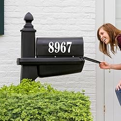 White Mailbox Numbers for outside, Vinyl Waterproof