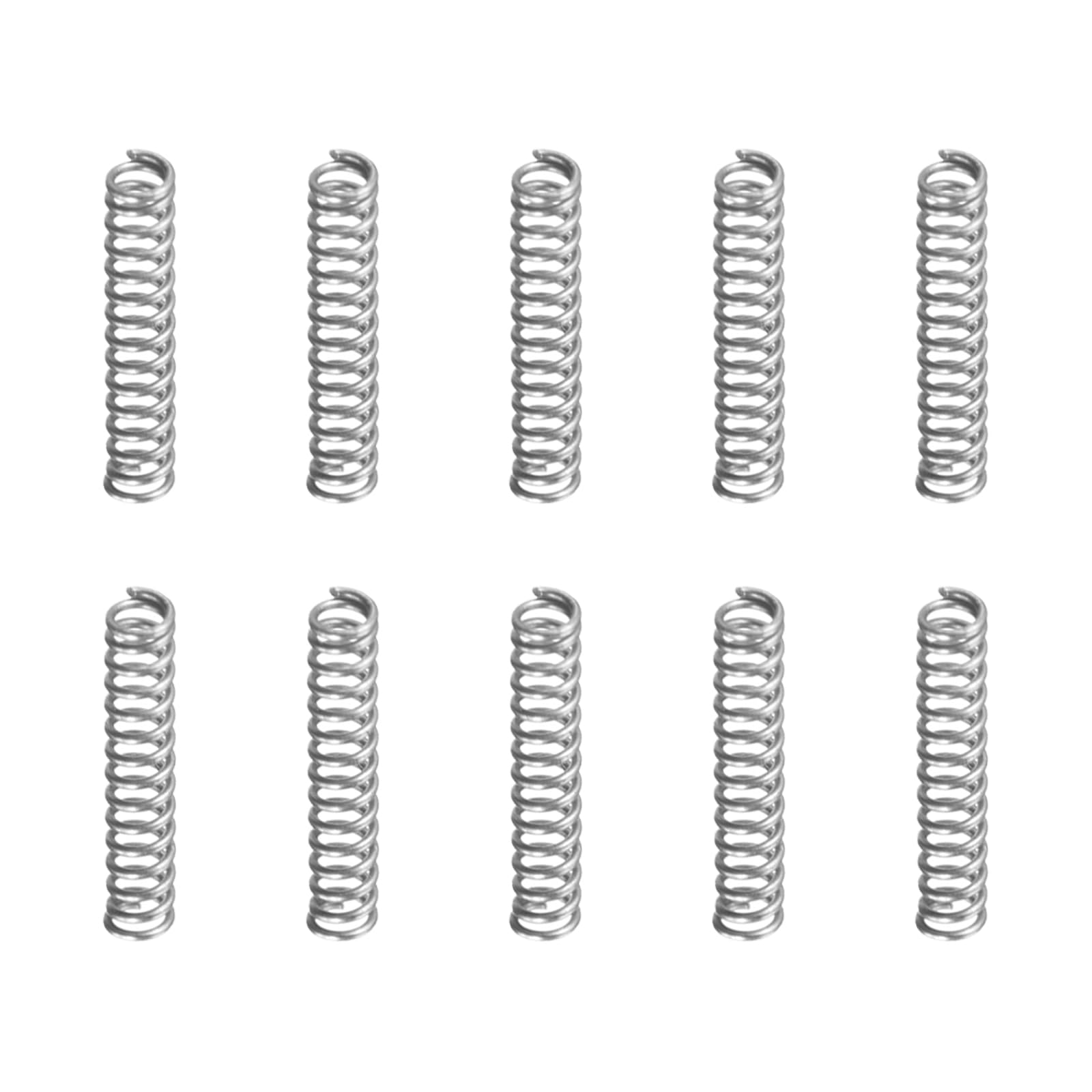 DTGN 0.3x2x10mm(DxODxL) Compression Spring - 30Pack - Good for Machinery - Spring Steel Extension Spring - Gray