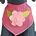 Tail Trends Easter Dog Bandanas with Pink Rose Design Fits Medium to Large Sized Dogs - 100% Cotton (L)