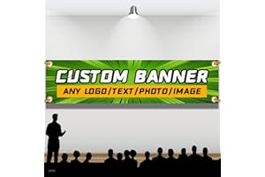 Custom Banners and Signs Customize Outdoor/Indoor Personalized Customized Banner Custom Banner with Photo/Text for Birthday P