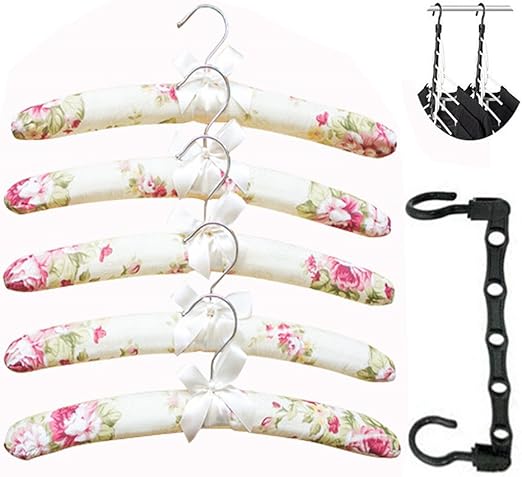 Feliibay Satin Kleiderbugel Baumwolle Stoff Kleiderbugel Blume Muster Landlichen Style Schleife Schwamm Soft Coat Kleiderbugel Rutschfeste Satin Gepolsterte Kleiderbugel Heavy Duty Mit Magic Kleiderbugel Fur Pullover Kleider Anzuge Amazon De Kuche