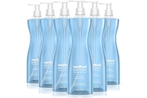 Method Gel Dish Soap, Sea Minerals Scent, Biodegradable Formula, Tough on Grease & Stuck-on Food, Cruelty Free Formula, Made with Recycled Plastic, 18 Fl Oz (Pack of 6)