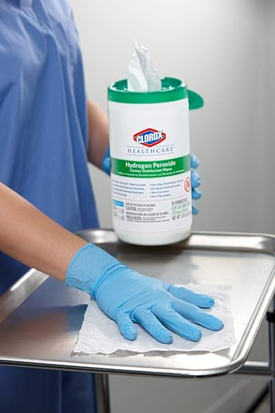 CLOROX HEALTHCARE HYDROGEN PEROXIDE CLEANER DISINFECTANT WIPES, 6.75″ X 9″, 95 COUNT (PACKAGE MAY VARY)