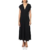Vince Womens Pintuck V Neck Dress