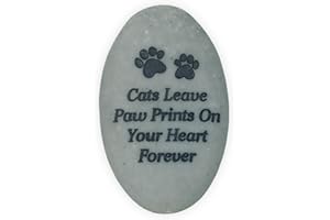Angelstar Rainbow Bridge Pet Stone - Cats Leave Paw Prints On Your Heart Forever