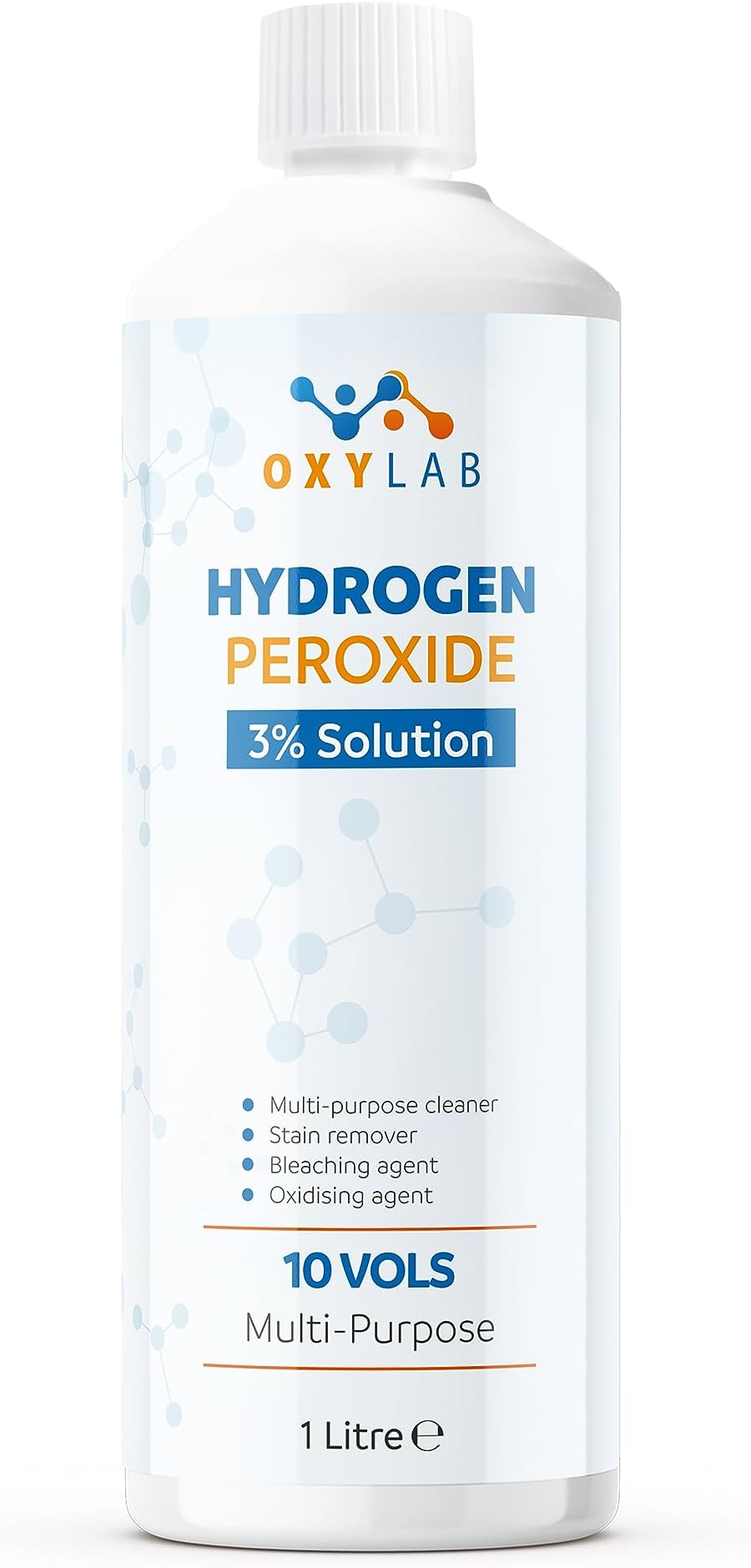 OxyLAB Hydrogen Peroxide 3% 1 Litre 10 Vols Brand Name Cleanser