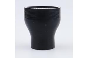 AC PERFORMANCE ID 2.5" to 1.5" (63mm to 38mm) Silicone Hose Straight Reducer 3-Ply Reinforced Black, 3" Length
