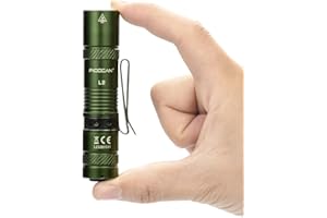 PIOOCAN Flashlight Rechargeable 1200 Lumens EDC Flashlight, Lampe De Poche Rechargeable Flashlights with Clip, Super Bright S