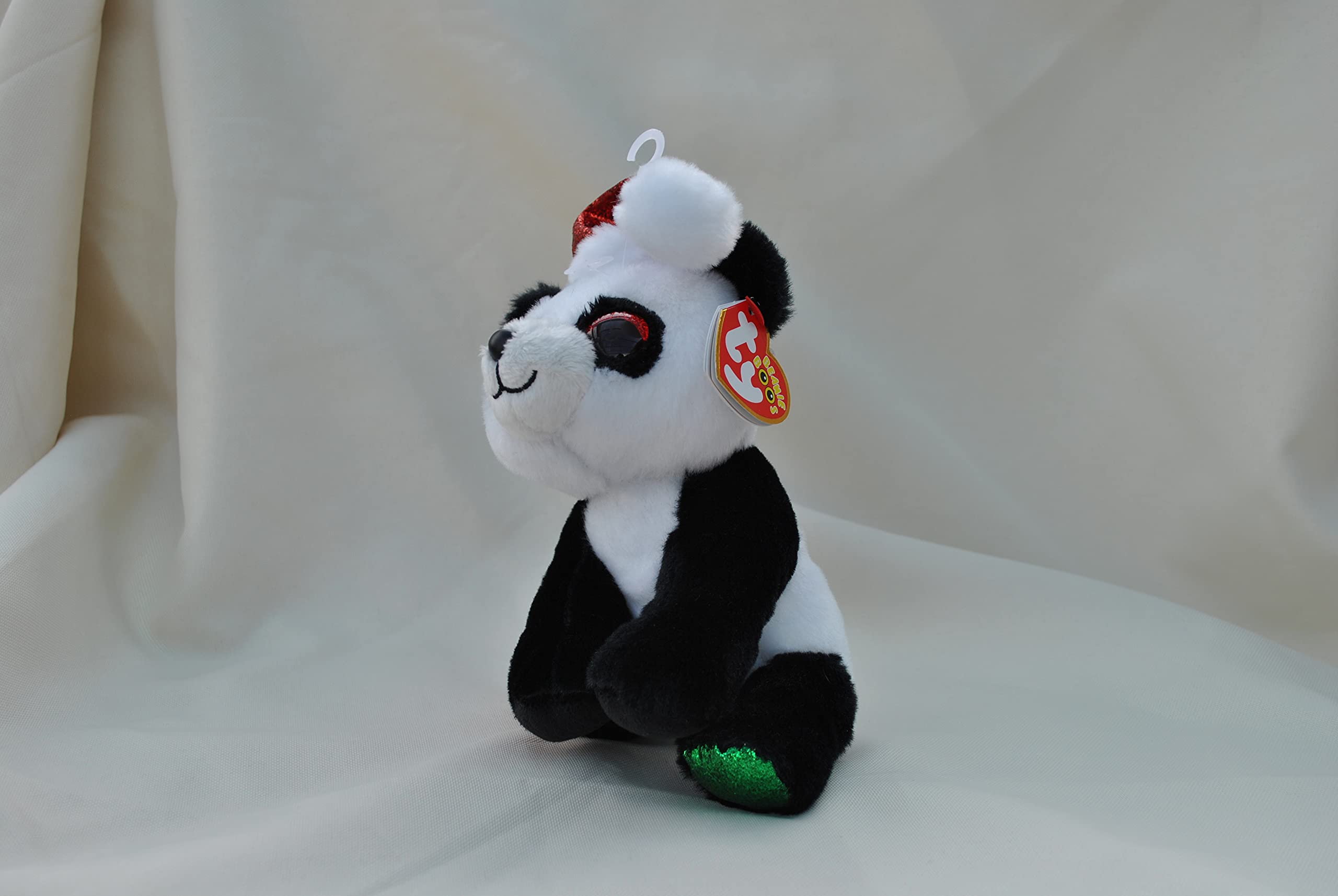 TY/Beanie Boos 6" CHRISTMAS LIMITED EDITION Pandy Claus, Perfect Plush!