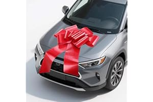 Ailuka Big Red Bow - 30 Inch Giant Bow for Cars, Wreath, Presents, Christmas, Weddings, Anniversary, Party, Birthday, Housewarming - (1 Pack)