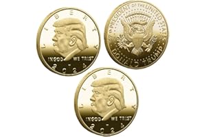 YIQILAFADA 3pc Liberty President Donald Trump Coin, Trump 2024 Coin 47th Presidential Gold Challenge Coin for Support