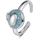 Zunxinsan Turquoise Ring 925 Sterling Silver Western Rings Western Jewelry Gifts for Women