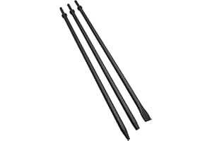 JXHONG Pneumatic Taper Punch and Air Cold Chisel Three-Piece Set，7/32-inch Point Tip，3/8-inch Point Tip，3/4-inch Flat Chisel，18-inch Long，Cr-Mo Alloy Steel