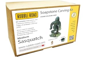 Sasquatch Medium Soapstone Carving Kit DIY Arts and Crafts Kit