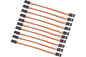 OliRC 10pcs Male to Male 10cm Servo Extension Lead Wire 26awg 30cores Cable(C58-10)