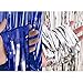 Sumind 4 Pack Foil Curtains Metallic Fringe Curtains Shimmer Curtain for Birthday Wedding Party Christmas Decorations (Silver and Blue)