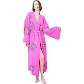 Bodho Handmade Evil Eye Boho Festival Kimono Boho Beachwear Beachwear Cover Up Ethnic Kimono Cardigan Bathrobe Morning Robe